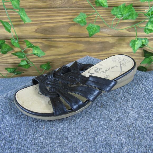 Baretraps‎ Women's Matty Slide Black Synthetic Sz 8 Wide Gently Used 2025 - Picture 1 of 7
